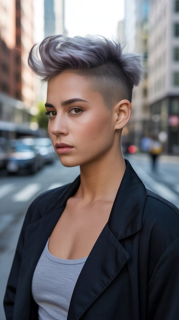  Mohawk-Inspired Pixie with Tapered Sides