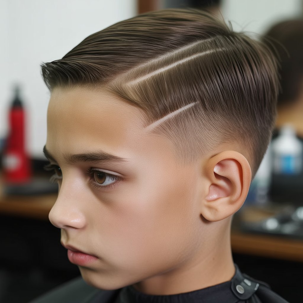  The Side Part with Hard Line