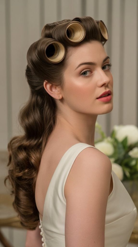 15. Vintage Pin Curls Updo