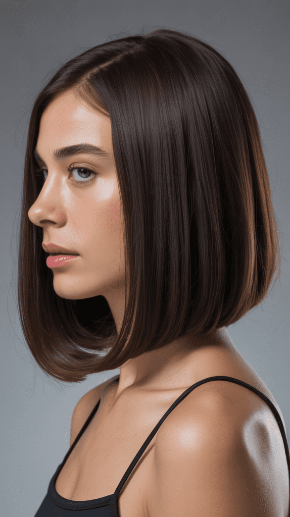 Blunt Cut Long Bob with Internal Layers