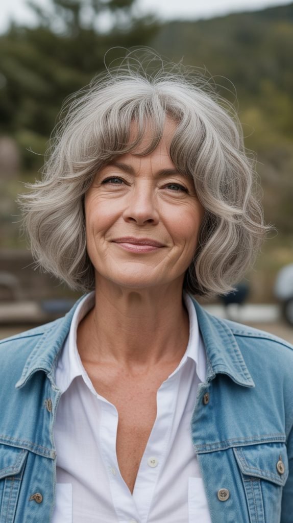 17. Tousled Long Bob