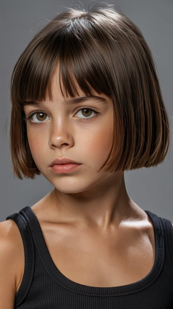 11. French Bob with Blunt Bangs