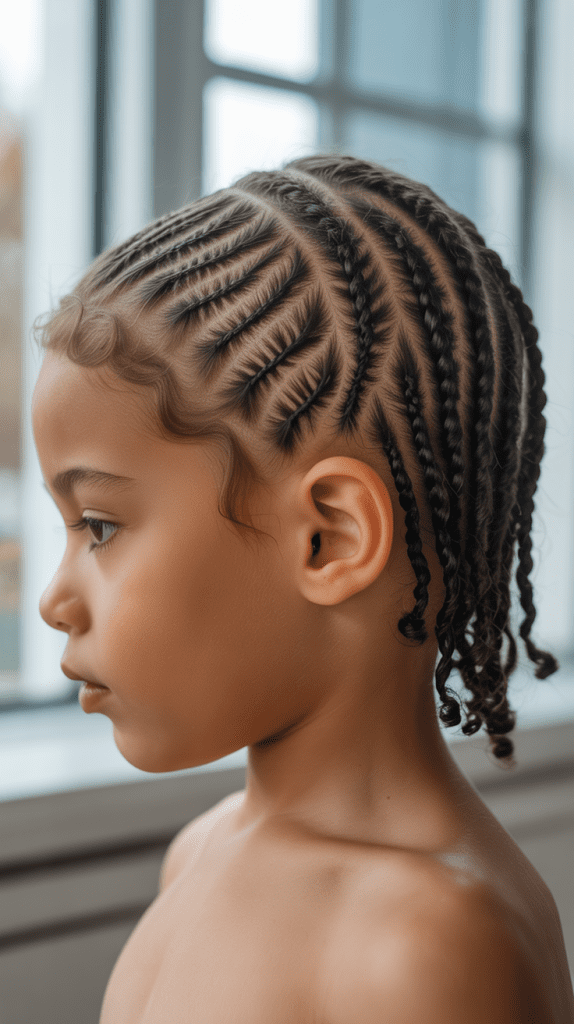 Side-Swept Cornrows