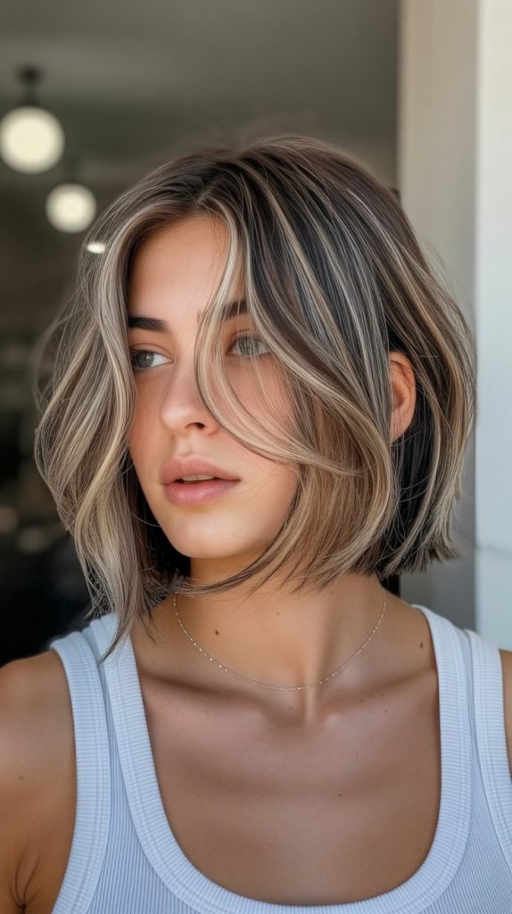 28. Choppy Bob with Babylights