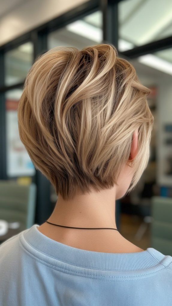 Choppy Stacked Bob with Piece-y Texture