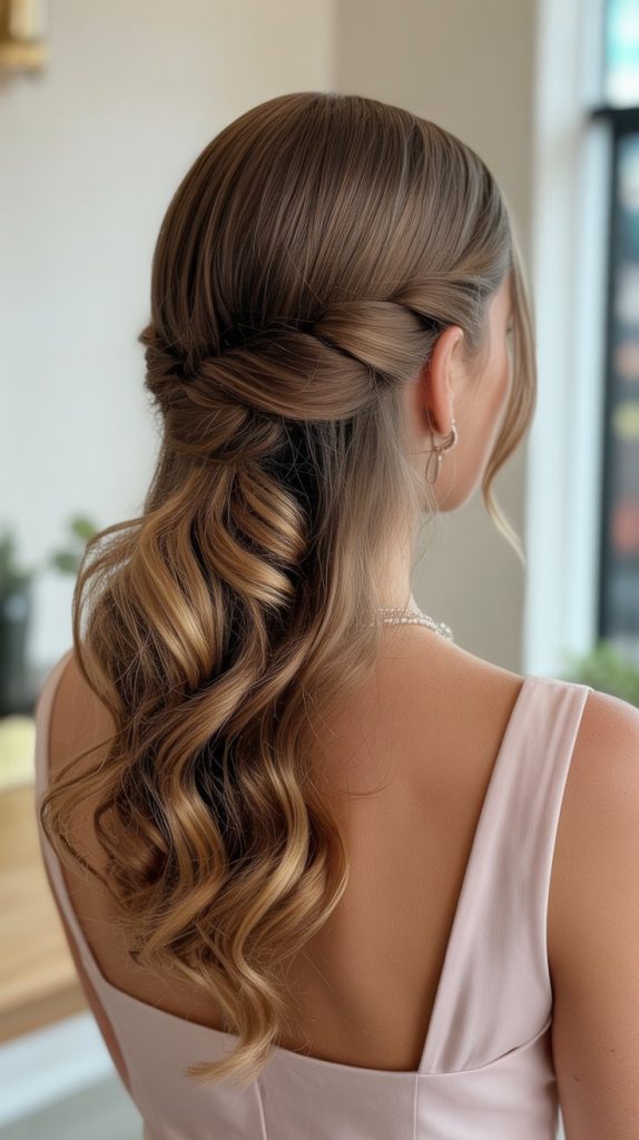 Classic Half-Up Half-Down with Soft Curls