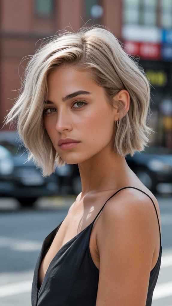 3. Short Choppy Bob with Razored Ends