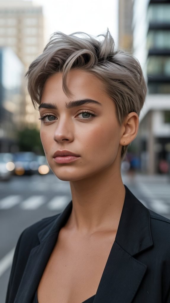 Textured Crop with Pushed-Back Styling