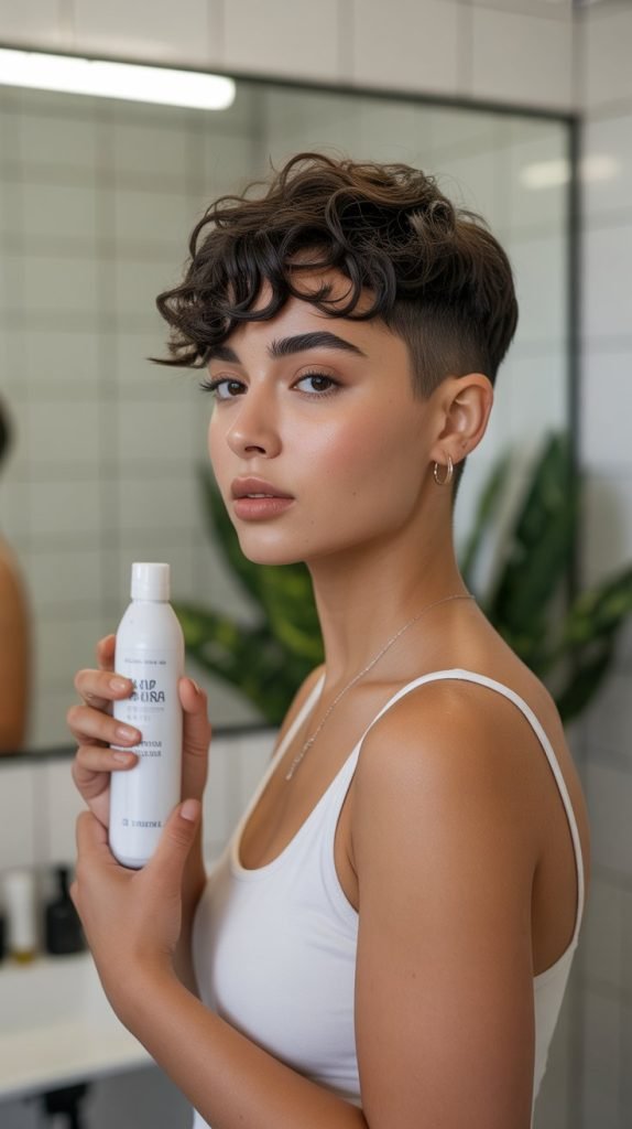 Short Curly Hairstyles That Elongate Round Faces