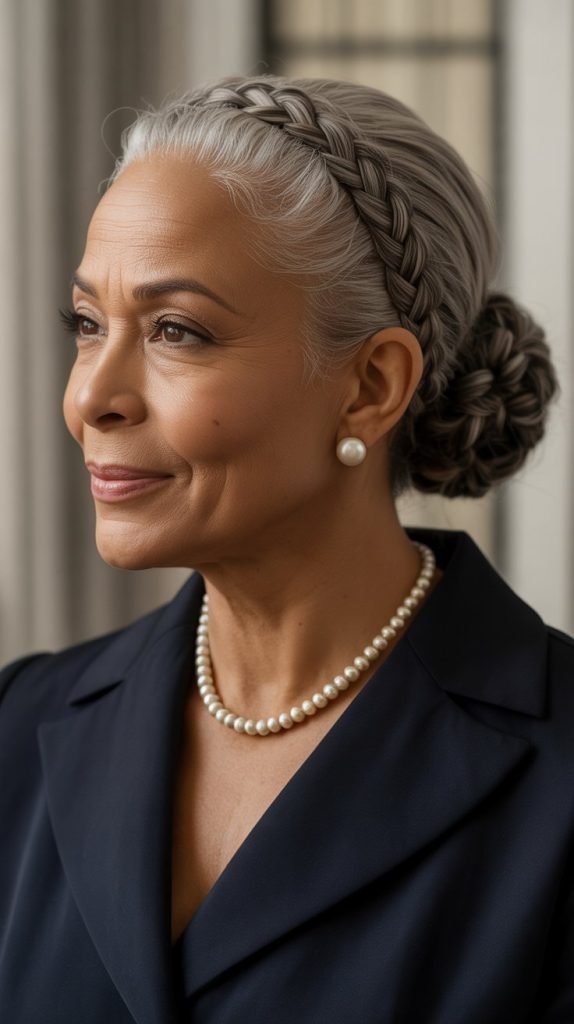 24. Crown Braid with Bun