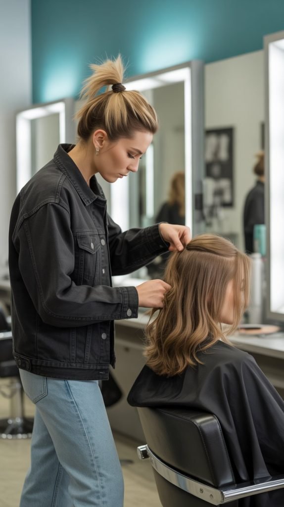 Black Denim Jacket with Matching Jeans