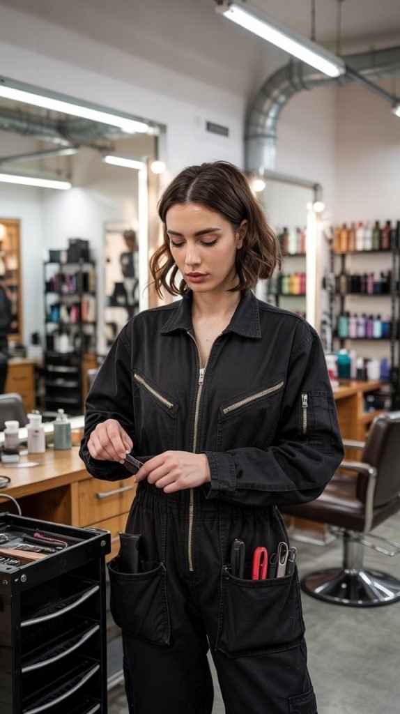  Utility Jumpsuit in Dark Colors