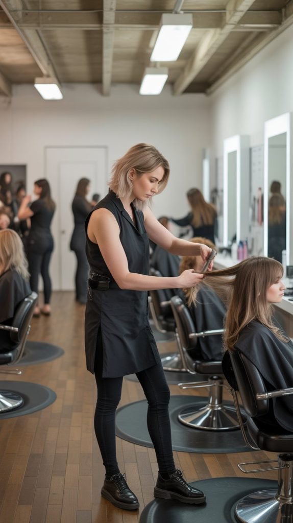 Black Sleeveless Tunic with Compression Pants
