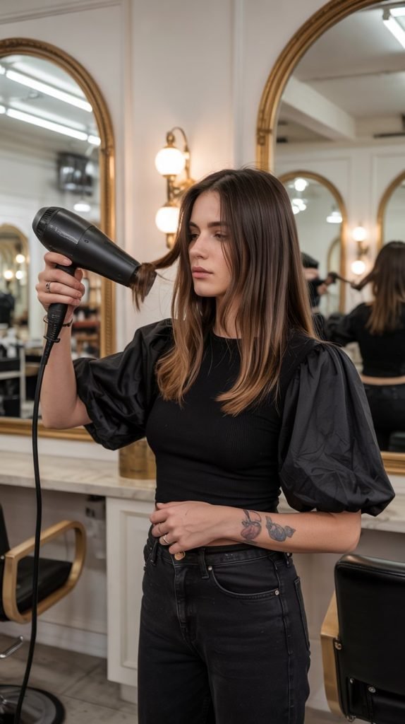 Statement Sleeve Top with Simple Bottoms