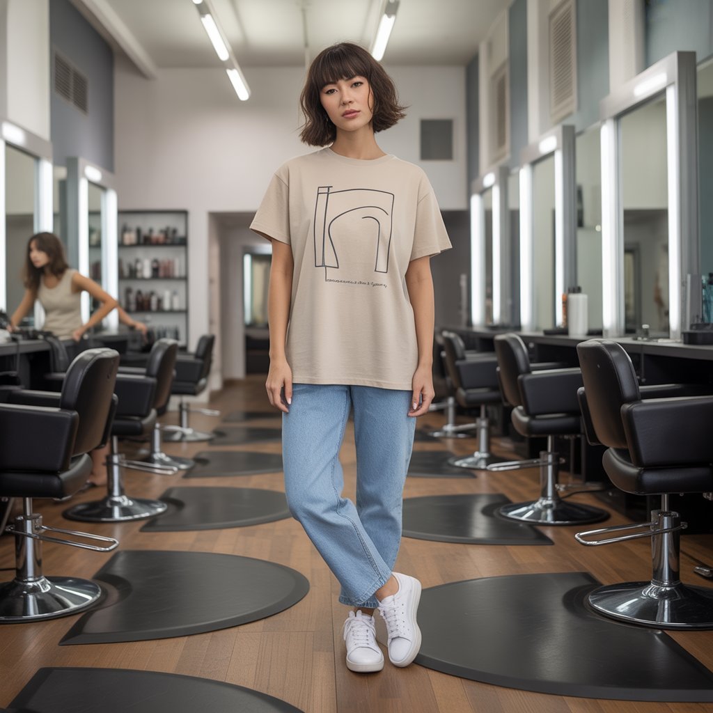 15. Graphic Tee with Denim