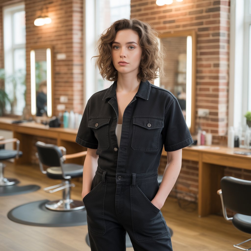 6. Utility Jumpsuit in Lightweight Cotton