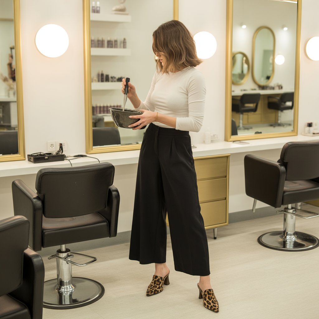 11. Culottes with Fitted Top and Mules