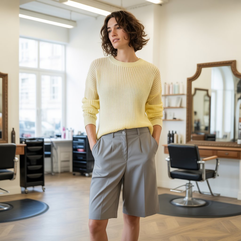 23. Bermuda Shorts with Lightweight Sweater