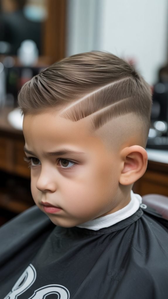 Razor Fade with Hard Part