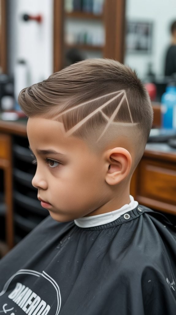 Skin Fade with Side Part Design