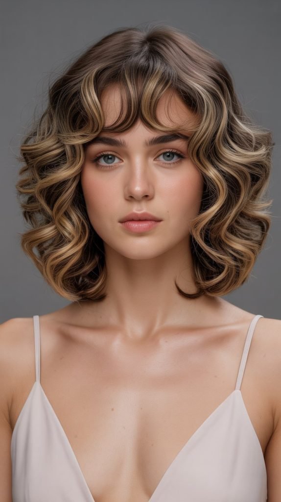 11. Long Bob with Curtain Bangs and Side Part