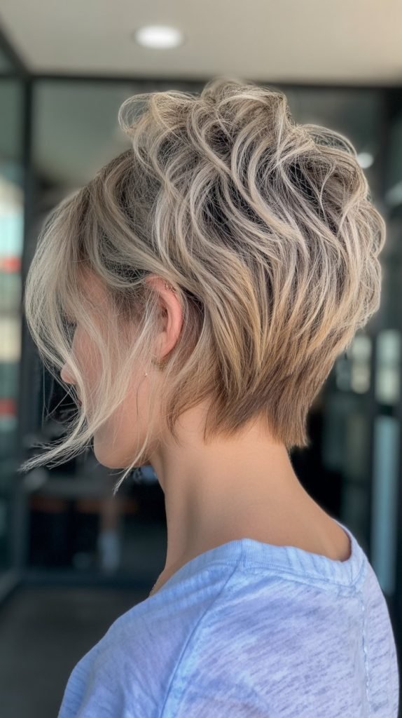 Messy Textured Stacked Bob