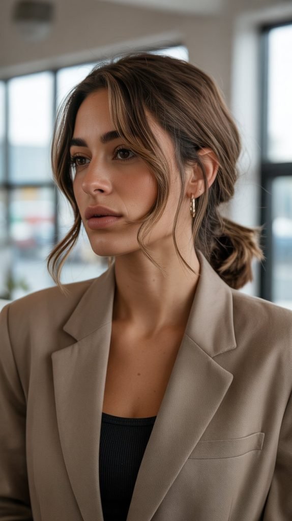 26. The Textured Low Ponytail