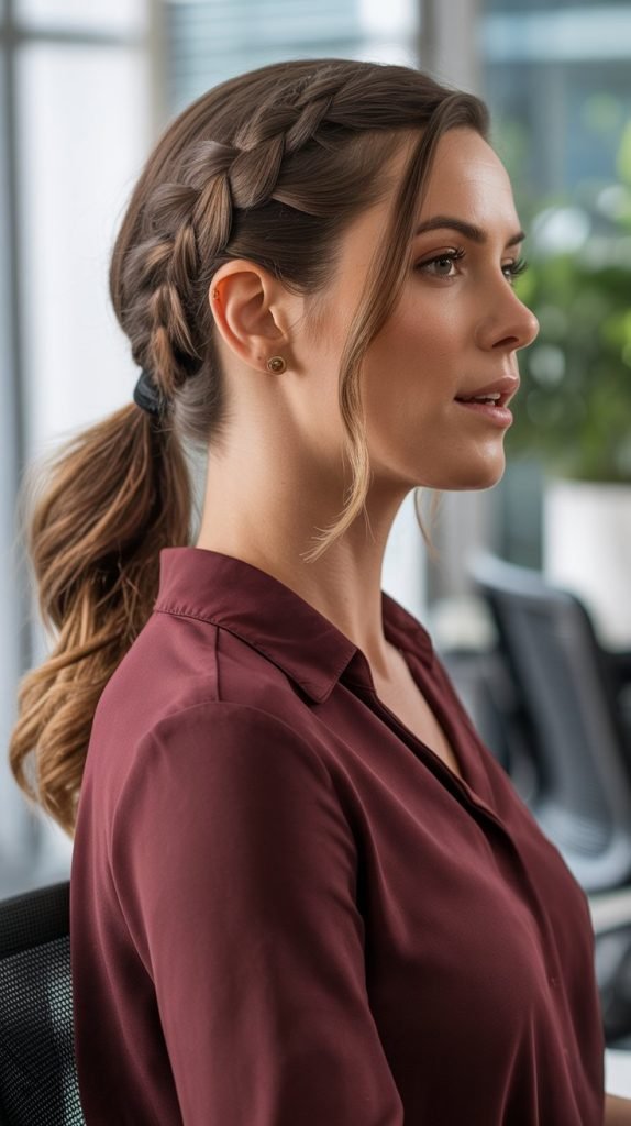 13. The Braided Low Ponytail