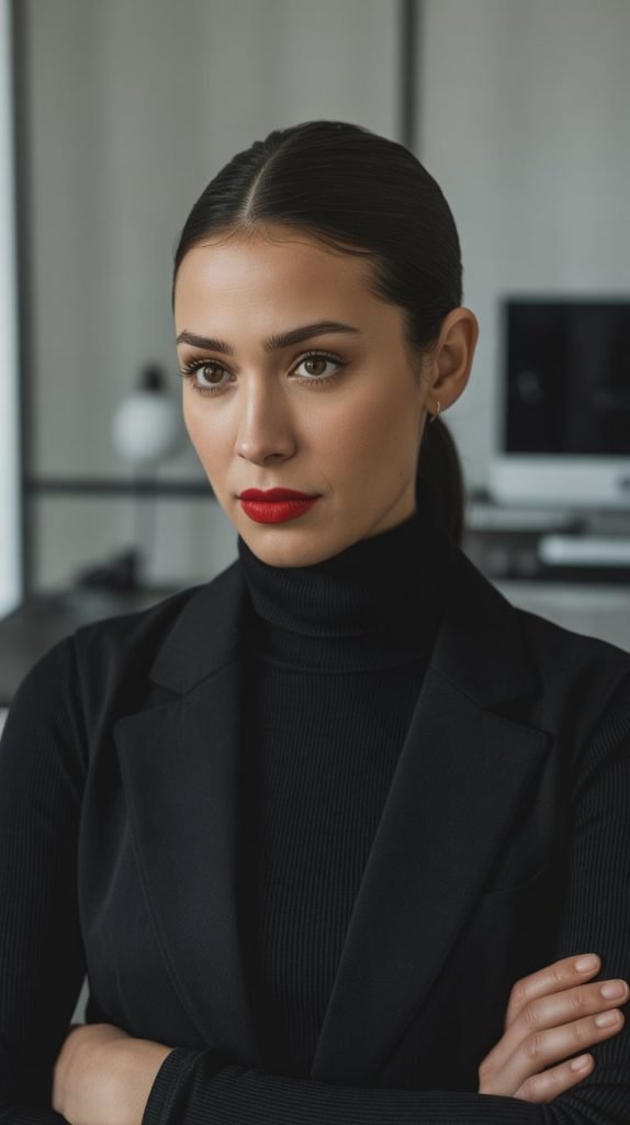 4. The Slicked-Back Ponytail