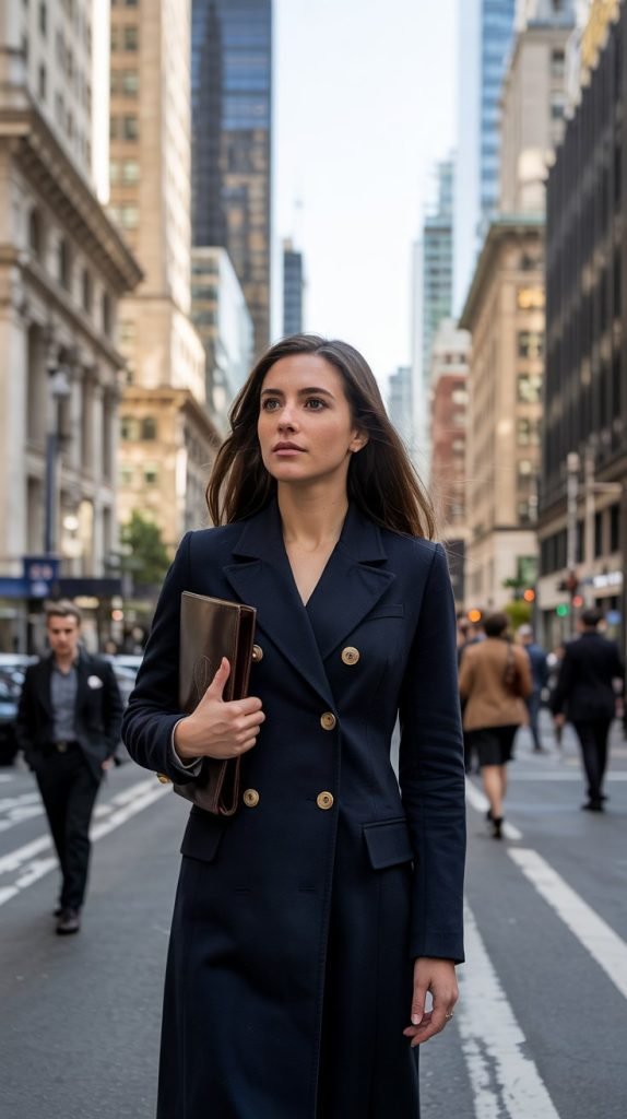 Double-Breasted Wool Coat as Statement Piece