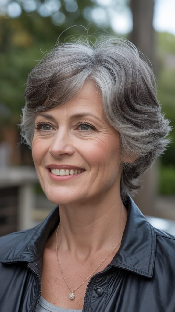 19. The Tapered Cut with Natural Gray Highlights