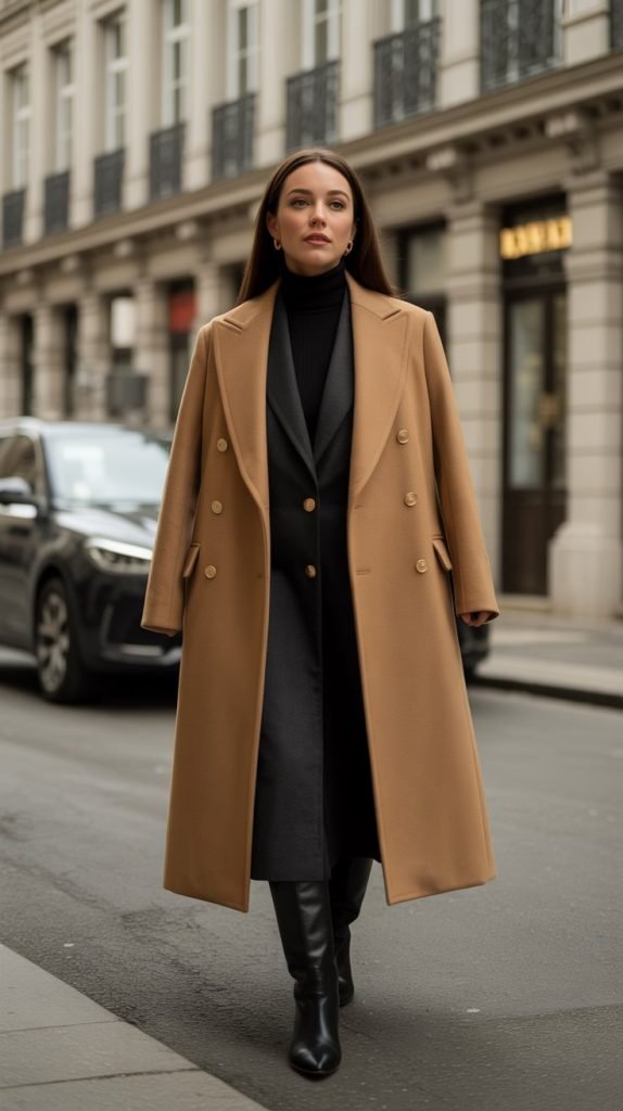 23. Double-Breasted Coat with Dress