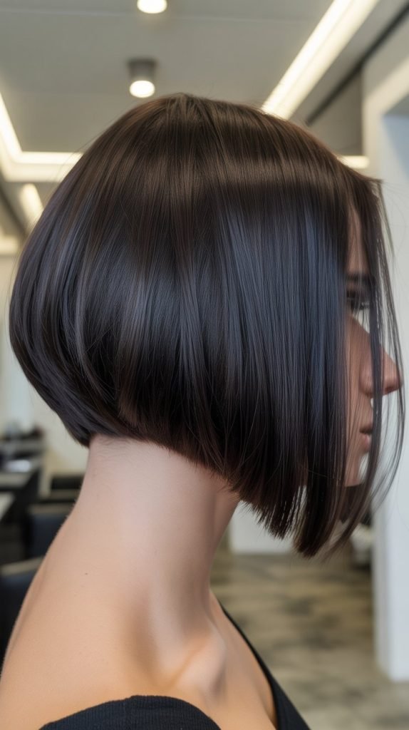 Stacked Bob with Glossy Finish