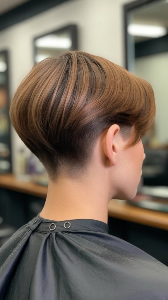 29. Stacked Bob with Tapered Nape