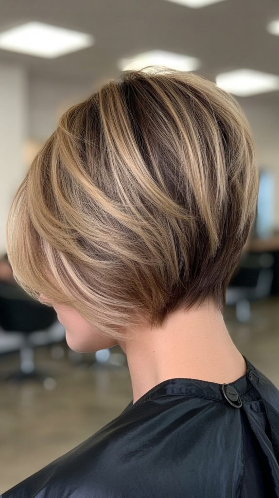 34. Stacked Bob with Dimensional Lowlights