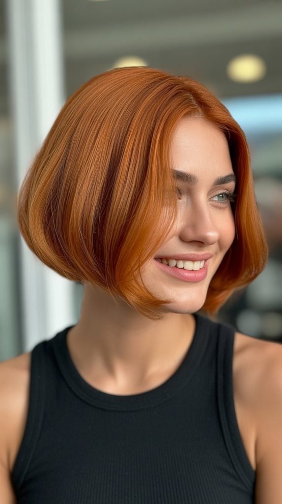 Stacked Bob with Flipped-Out Ends