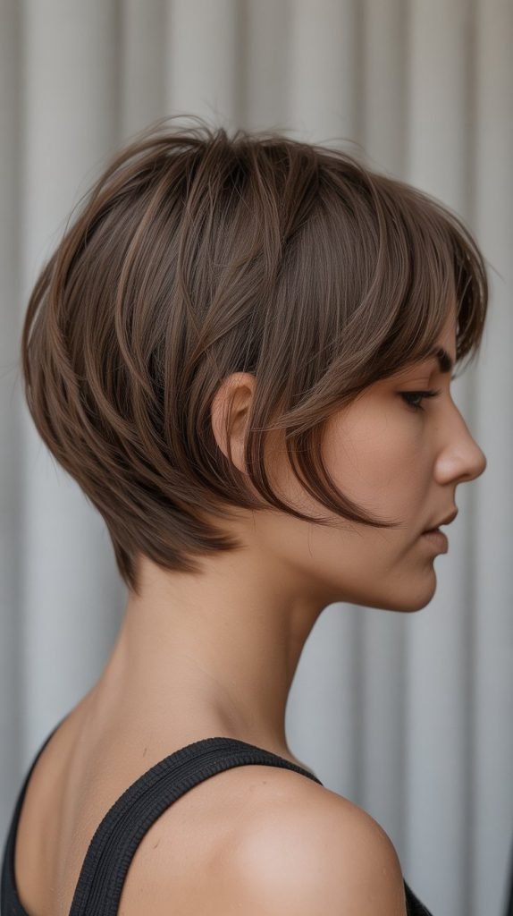 Stacked Bob with Piecey Layers