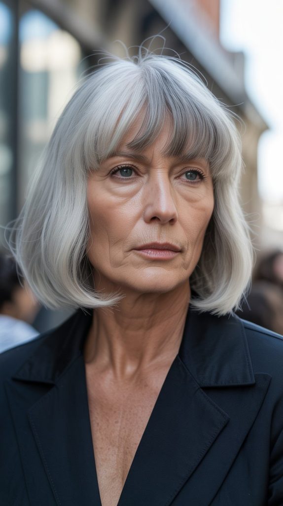 Straight Bob with Blunt Bangs