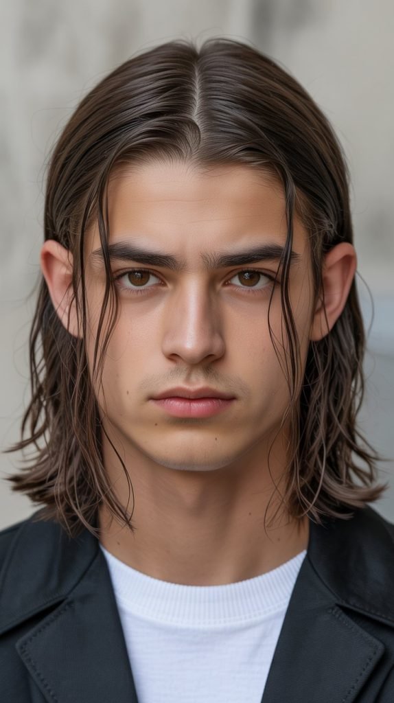 Straight Long Hair with Middle Part