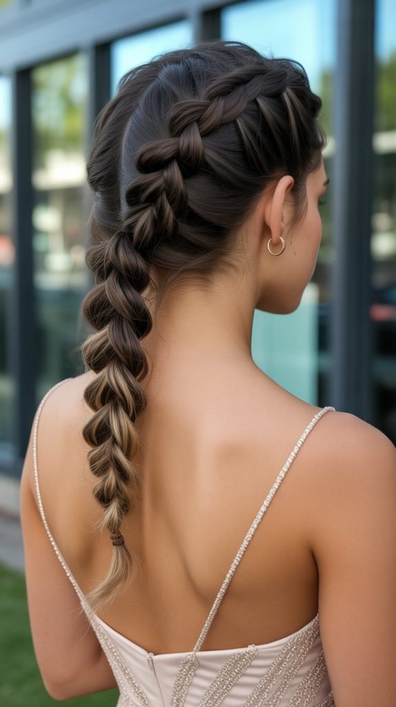  Pulled-Through Braid Half-Up