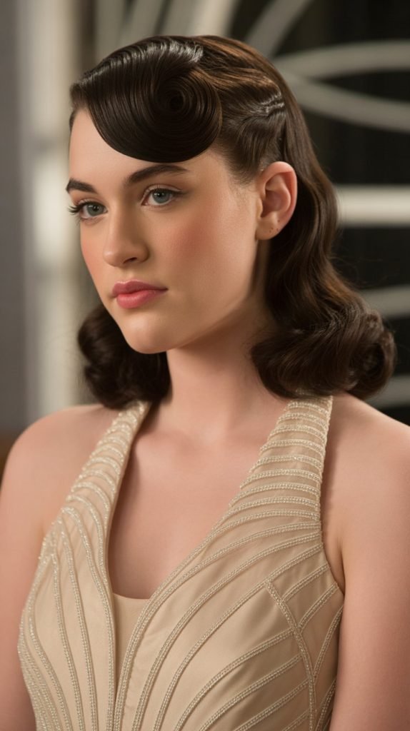  Vintage Finger Wave Half-Up