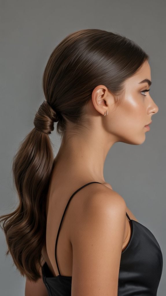 Sleek Low Half-Up Ponytail
