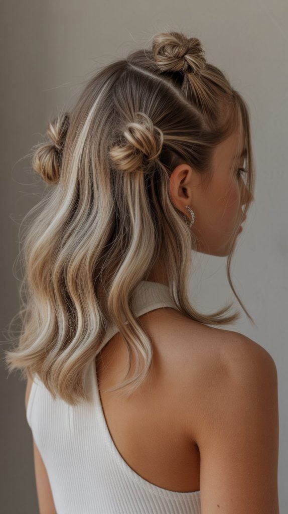 Knotted Half-Up Style