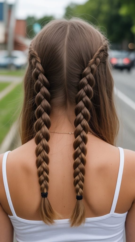  Double Braided Half-Up