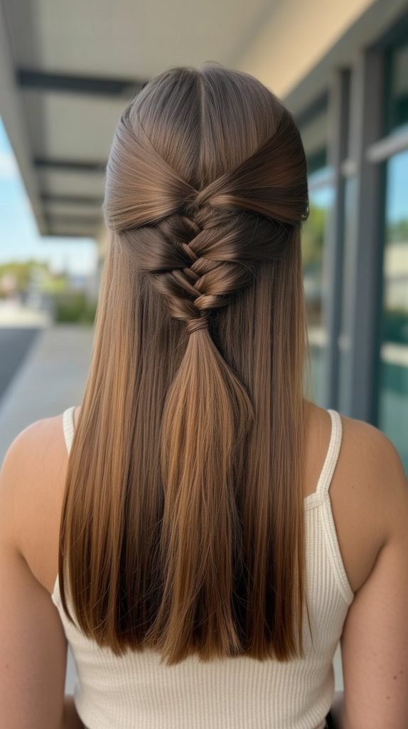 . Criss-Cross Half-Up Design