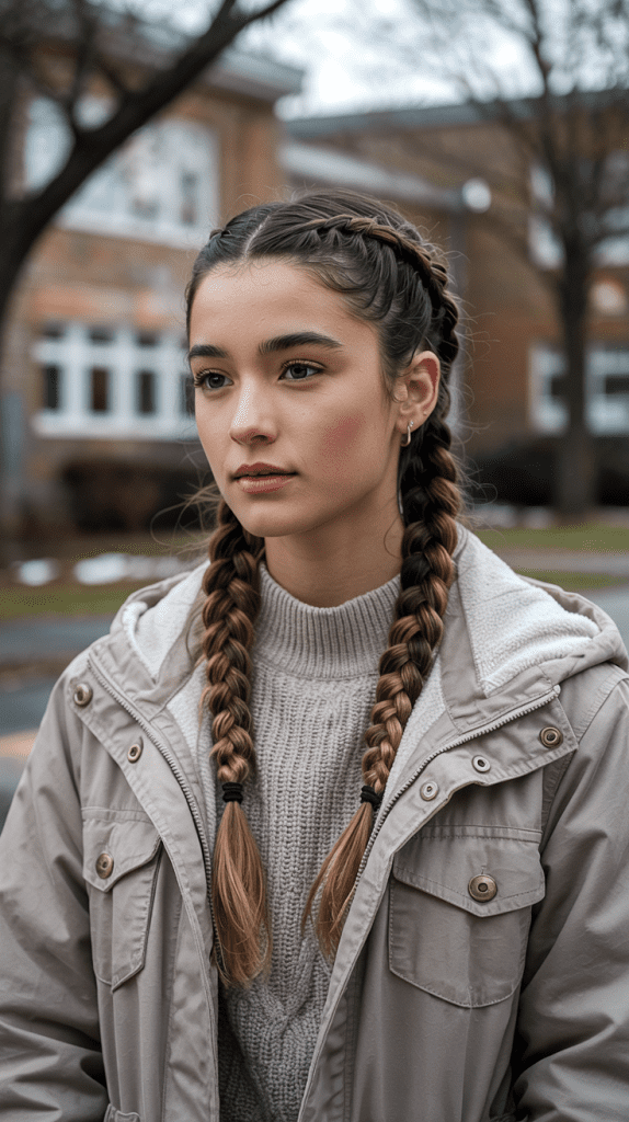 Braided Low Ponytail