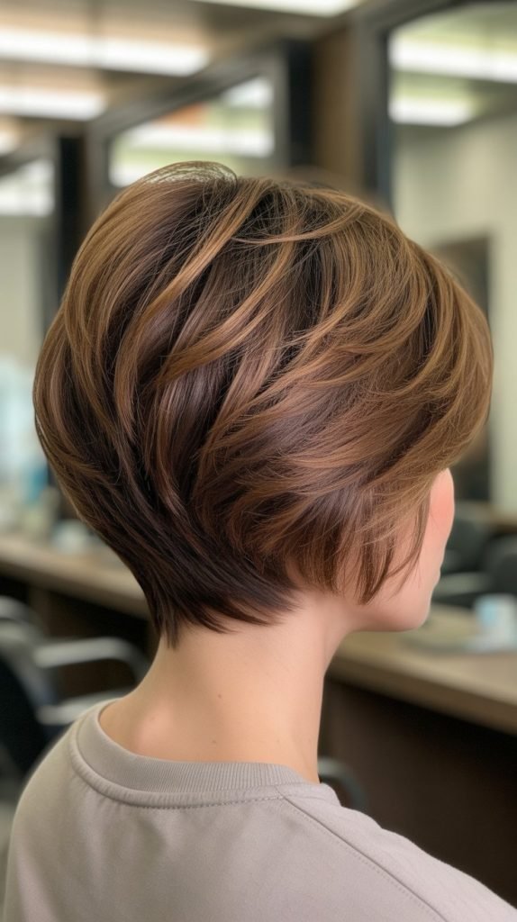 Textured Stacked Bob with Razor Layers