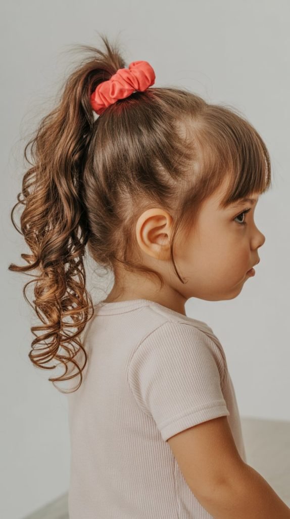 12. Curly Ponytail with Scrunchie