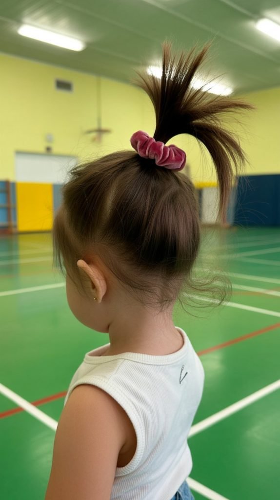 13. High Ponytail with Scrunchie