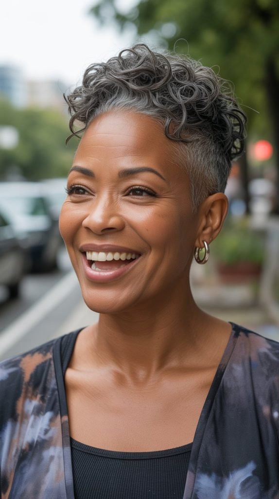 11. Textured Pixie with Curls